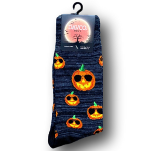 3/$18 Jack-O-Lanterns w/ Sunglasses Halloween Funny Novelty Crew Socks - NWT